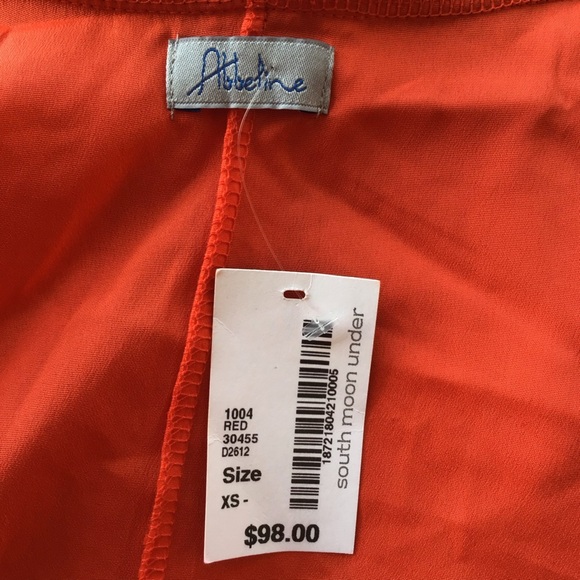 South Moon Under Red Strappy Open Back Ruffle Mini Dress NEW - Picture 8 of 8